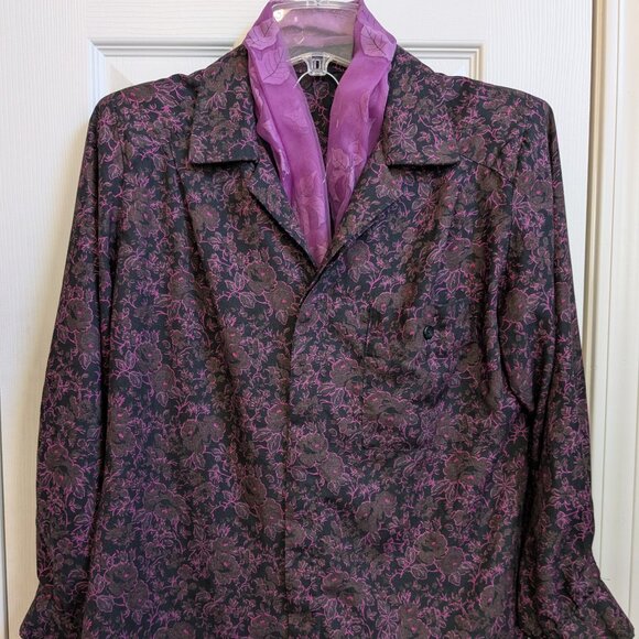 Hand Crafted Purple Floral Midi Skirt and Blouse Set - Picture 2 of 12